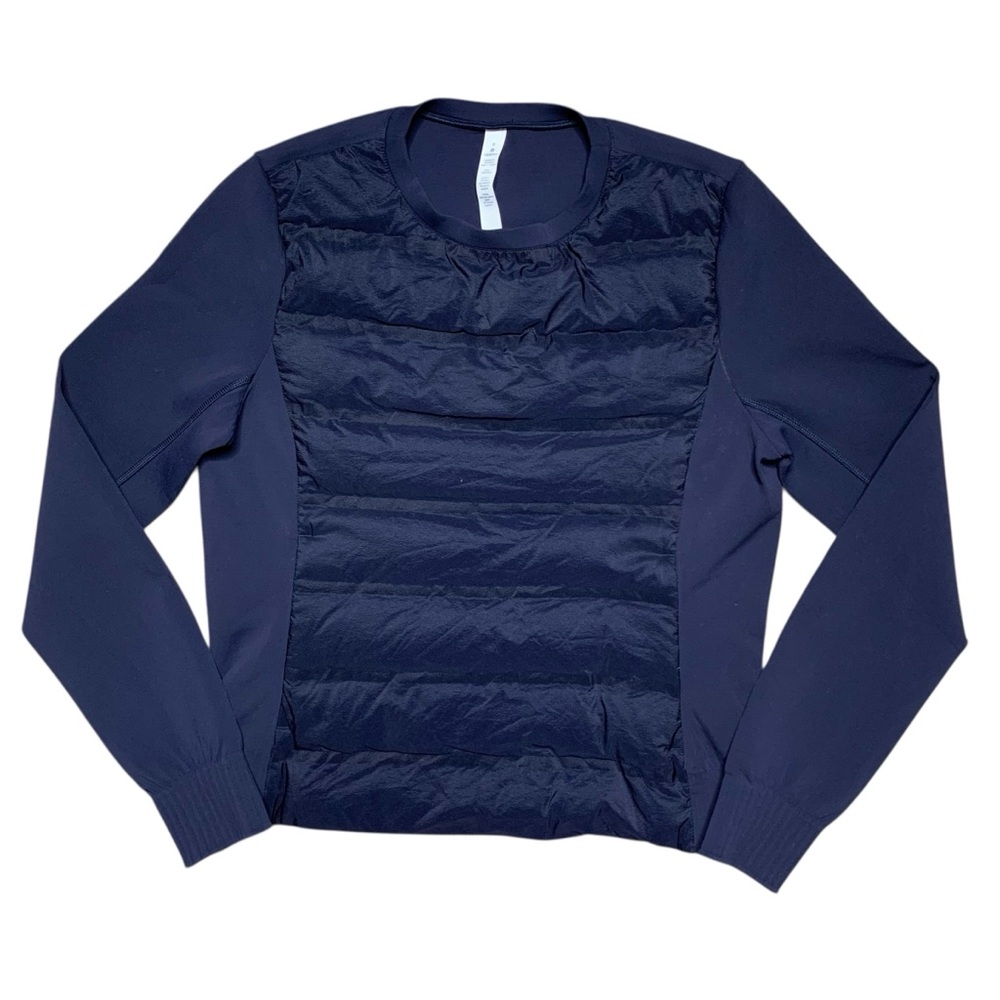 Lululemon Women’s Down & Around Crewneck Insulated Sweater Size 6 Midnight Navy